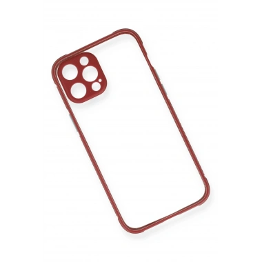 Mey İthalat® iPhone 12 Pro Kılıf Miami Şeffaf Silikon - Fuşya