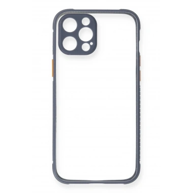 Mey İthalat® iPhone 12 Pro Kılıf Miami Şeffaf Silikon - Gri