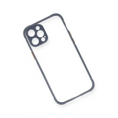 Mey İthalat® iPhone 12 Pro Kılıf Miami Şeffaf Silikon - Gri
