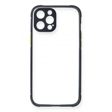 Mey İthalat® iPhone 12 Pro Kılıf Miami Şeffaf Silikon - Lacivert