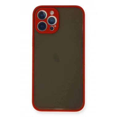 Mey İthalat®  iPhone 12 Pro Kılıf Montreal Silikon Kapak - Kırmızı