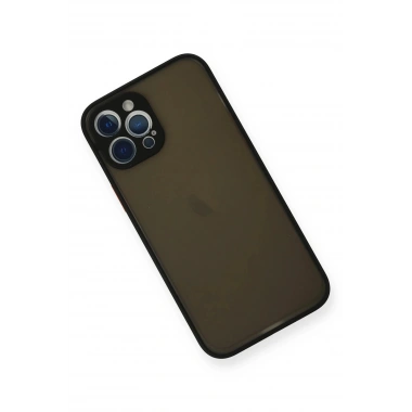 Mey İthalat®  iPhone 12 Pro Kılıf Montreal Silikon Kapak - Siyah