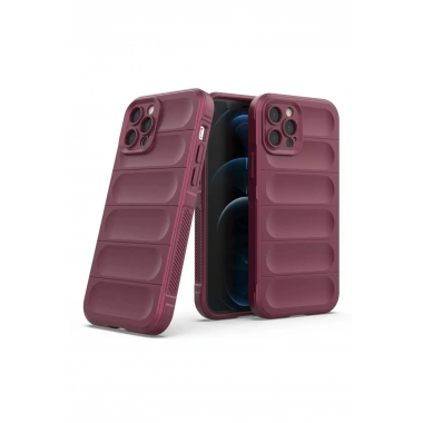 Mey İthalat®  iPhone 12 Pro Kılıf Optimum Silikon - Bordo