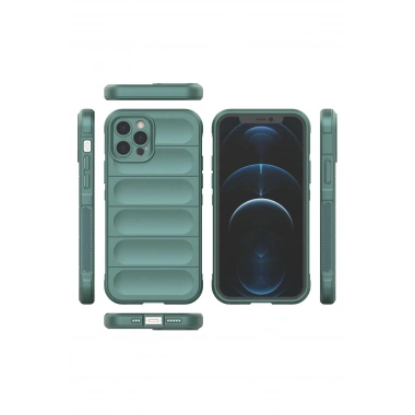 Mey İthalat®  iPhone 12 Pro Kılıf Optimum Silikon - Koyu Yeşil
