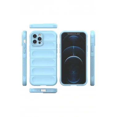 Mey İthalat®  iPhone 12 Pro Kılıf Optimum Silikon - Sky Blue