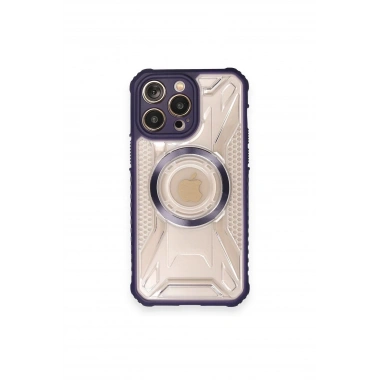 Mey İthalat® iPhone 12 Pro Kılıf Prag Magneticsafe Kapak - Derin Mor