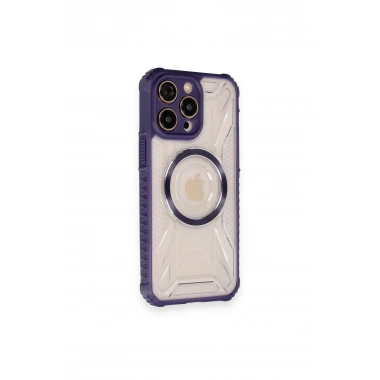 Mey İthalat® iPhone 12 Pro Kılıf Prag Magneticsafe Kapak - Derin Mor
