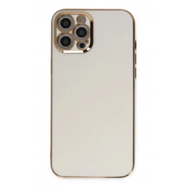 Mey İthalat®  iPhone 12 Pro Kılıf Volet Silikon - Beyaz