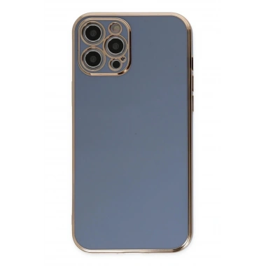 Mey İthalat®  iPhone 12 Pro Kılıf Volet Silikon - Mavi