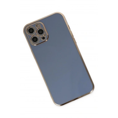 Mey İthalat®  iPhone 12 Pro Kılıf Volet Silikon - Mavi
