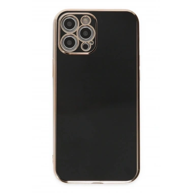Mey İthalat®  iPhone 12 Pro Kılıf Volet Silikon - Siyah
