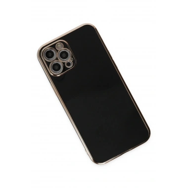 Mey İthalat®  iPhone 12 Pro Kılıf Volet Silikon - Siyah