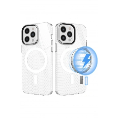 Mey İthalat® iPhone 12 Pro Max Kılıf Beta Magneticsafe Silikon - Şeffaf