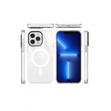 Mey İthalat® iPhone 12 Pro Max Kılıf Beta Magneticsafe Silikon - Şeffaf