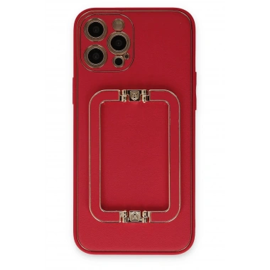 Mey İthalat®  iPhone 12 Pro Max Kılıf Coco Elit Kapak - Kırmızı