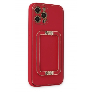 Mey İthalat®  iPhone 12 Pro Max Kılıf Coco Elit Kapak - Kırmızı