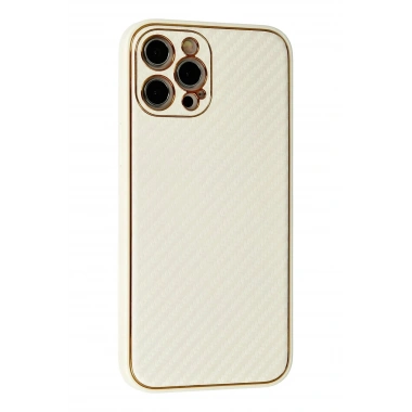 Mey İthalat®  iPhone 12 Pro Max Kılıf Coco Karbon Silikon - Beyaz