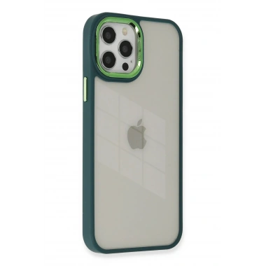 Mey İthalat®  iPhone 12 Pro Max Kılıf Dora Kapak - Haki Yeşil