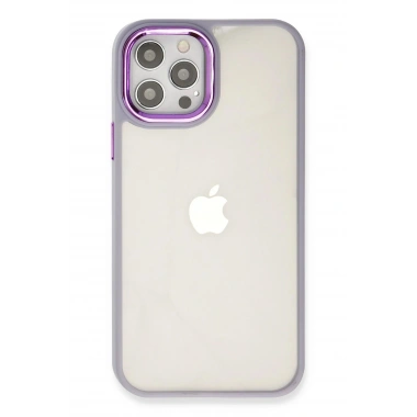Mey İthalat®  iPhone 12 Pro Max Kılıf Dora Kapak - Lila