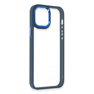 Mey İthalat®  iPhone 12 Pro Max Kılıf Dora Kapak - Mavi