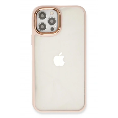 Mey İthalat® iPhone 12 Pro Max Kılıf Dora Kapak - Pudra