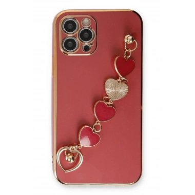 Mey İthalat® iPhone 12 Pro Max Kılıf Esila Silikon - Kırmızı