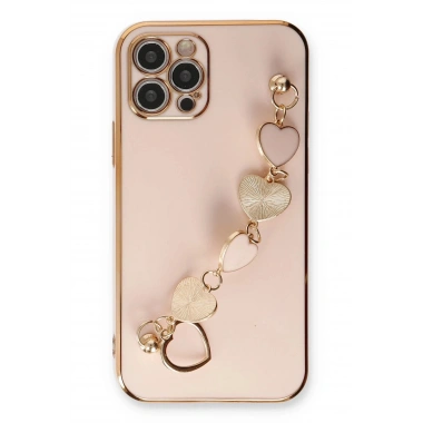 Mey İthalat®  iPhone 12 Pro Max Kılıf Esila Silikon - Pudra