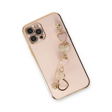 Mey İthalat®  iPhone 12 Pro Max Kılıf Esila Silikon - Pudra
