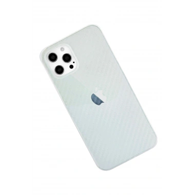 Mey İthalat® iPhone 12 Pro Max Kılıf Karbon PP Silikon - Şeffaf
