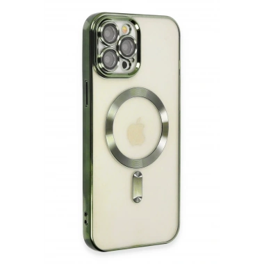 Mey İthalat®  iPhone 12 Pro Max Kılıf Kross Magneticsafe Kapak - Koyu Yeşil