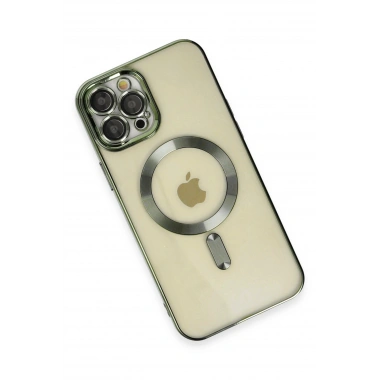 Mey İthalat®  iPhone 12 Pro Max Kılıf Kross Magneticsafe Kapak - Koyu Yeşil