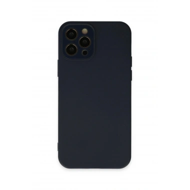 Mey İthalat® iPhone 12 Pro Max Kılıf Lansman Glass Kapak - Lacivert