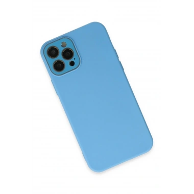 Mey İthalat® iPhone 12 Pro Max Kılıf Lansman Glass Kapak - Mavi