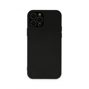 Mey İthalat® iPhone 12 Pro Max Kılıf Lansman Glass Kapak - Siyah