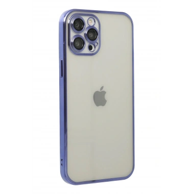 Mey İthalat®  iPhone 12 Pro Max Kılıf  Lensli Silikon - Mor