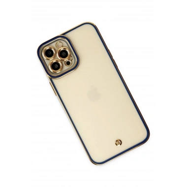 Mey İthalat® iPhone 12 Pro Max Kılıf Liva Lens Silikon - Mavi