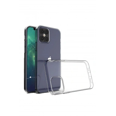 Mey İthalat®  iPhone 12 Pro Max Kılıf Lüx Şeffaf Silikon