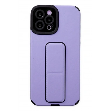 Mey İthalat® iPhone 12 Pro Max Kılıf Mega Standlı Silikon - Lila