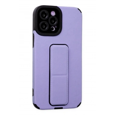 Mey İthalat® iPhone 12 Pro Max Kılıf Mega Standlı Silikon - Lila
