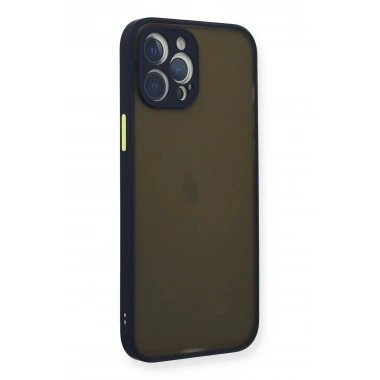 Mey İthalat®  iPhone 12 Pro Max Kılıf Montreal Silikon Kapak - Lacivert