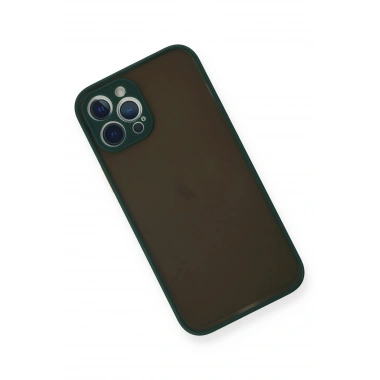 Mey İthalat®  iPhone 12 Pro Max Kılıf Montreal Silikon Kapak - Yeşil