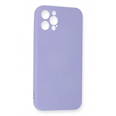 Mey İthalat®  iPhone 12 Pro Max Kılıf Nano içi Kadife Silikon - Lila