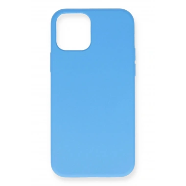Mey İthalat®  iPhone 12 Pro Max Kılıf Nano içi Kadife Silikon- Mavi