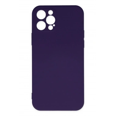 Mey İthalat®  iPhone 12 Pro Max Kılıf Nano içi Kadife Silikon - Mor