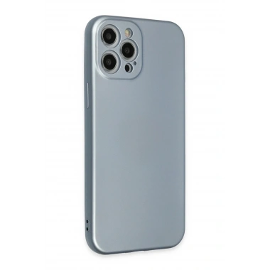 Mey İthalat®  iPhone 12 Pro Max Kılıf Nano içi Kadife Silikon - Sky Blue