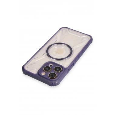 Mey İthalat® iPhone 12 Pro Max Kılıf Prag Magneticsafe Kapak - Derin Mor