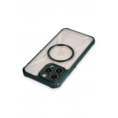 Mey İthalat® iPhone 12 Pro Max Kılıf Prag Magneticsafe Kapak - Koyu Yeşil