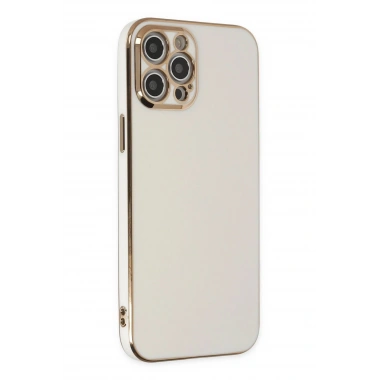 Mey İthalat®  iPhone 12 Pro Max Kılıf Volet Silikon - Beyaz