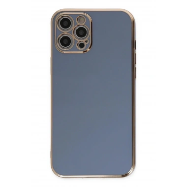 Mey İthalat®  iPhone 12 Pro Max Kılıf Volet Silikon - Mavi