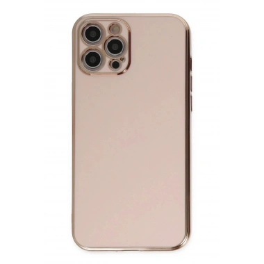 Mey İthalat®  iPhone 12 Pro Max Kılıf Volet Silikon - Pembe